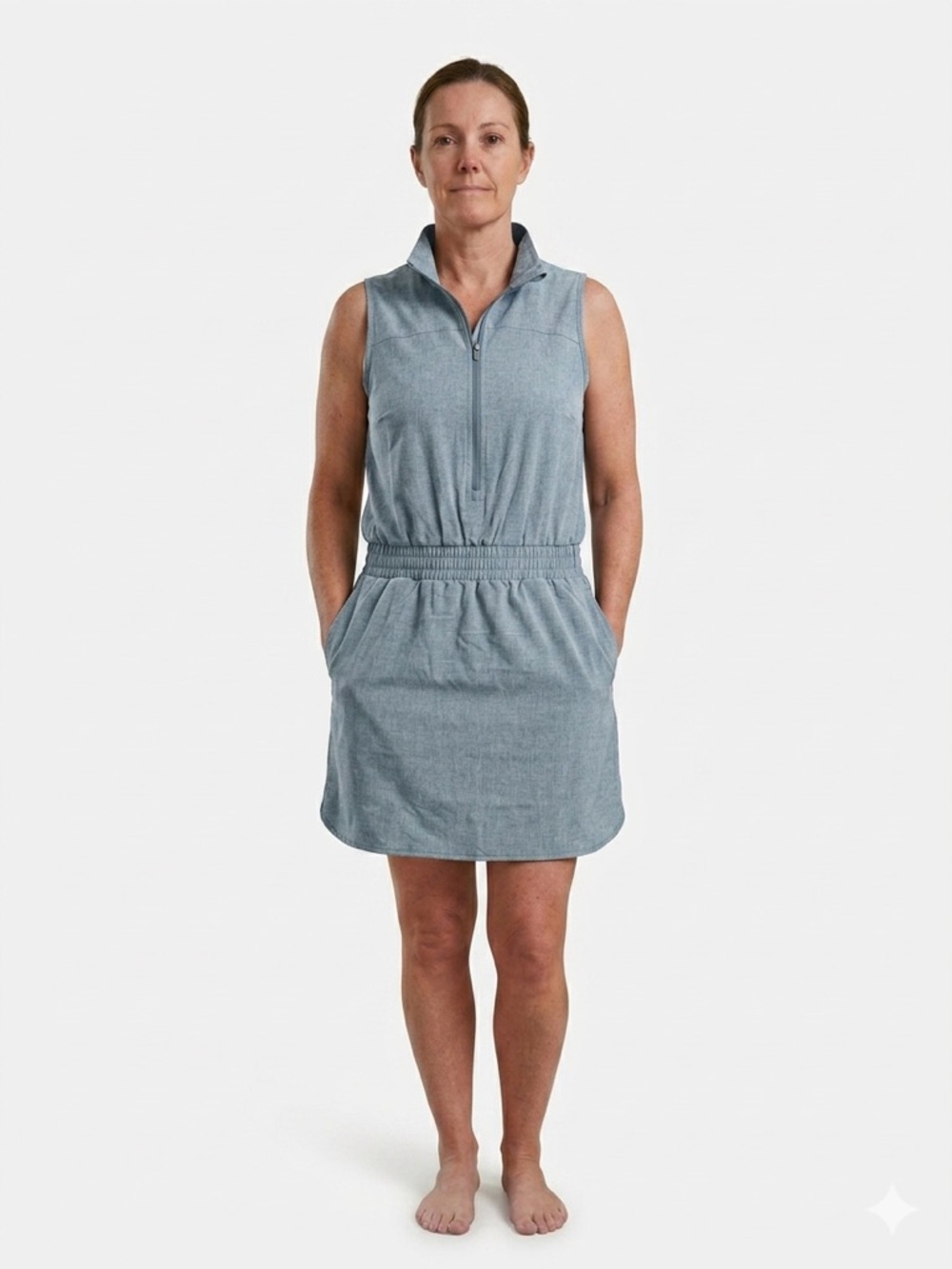 ELLE SPORT Active Skort Dress 2XL - Blue Heathe - Golf & Tennis